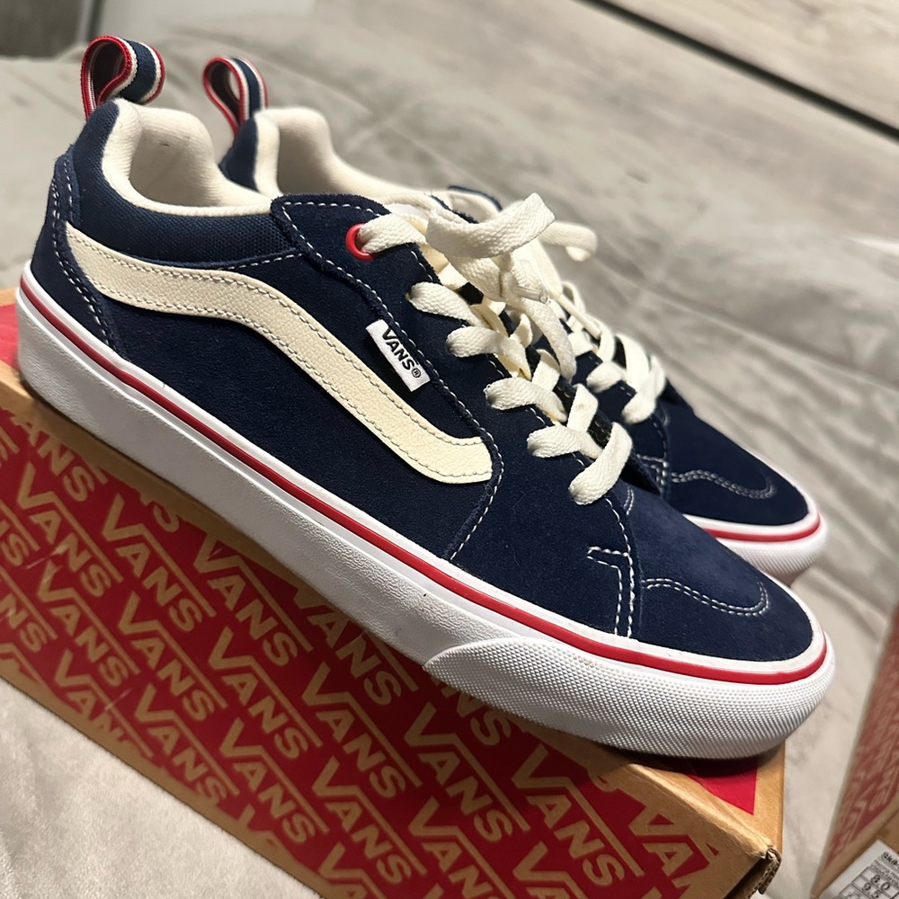 Vans Navy and White Sneakers